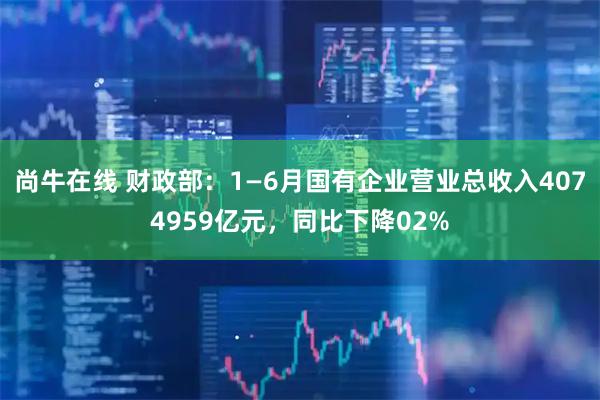 尚牛在线 财政部：1—6月国有企业营业总收入4074959亿元，同比下降02%